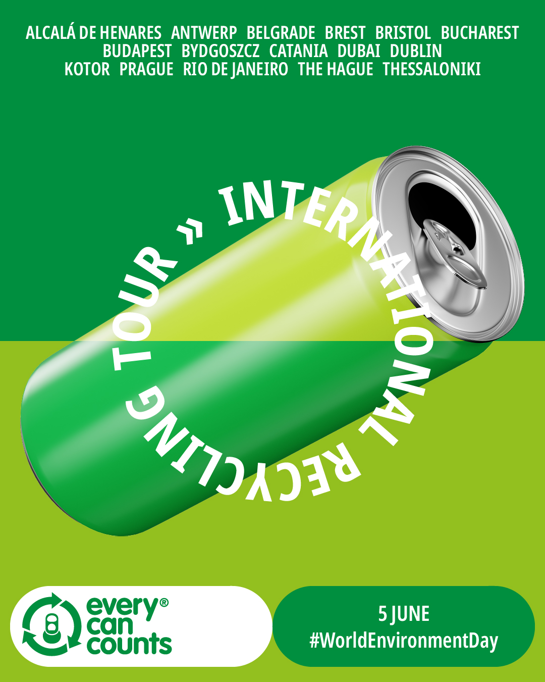 Every Can Counts prezintă o nouă ediție International Recycling Tour dedicată Zilei Mondiale a Mediului